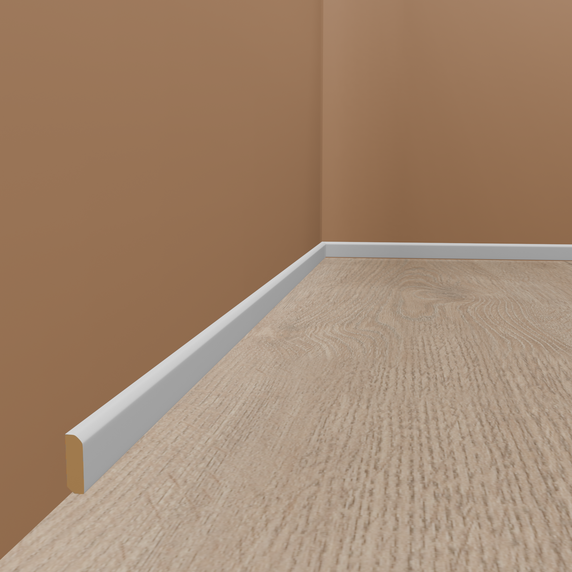 Abdeckleiste Wien Massivholz 6 x 22 x 2000 mm Weiß Fußleiste by PROVISTON Abdeckleiste Wien Massivholz 6 x 22 x 2000 mm Weiß Fußleiste by PROVISTON