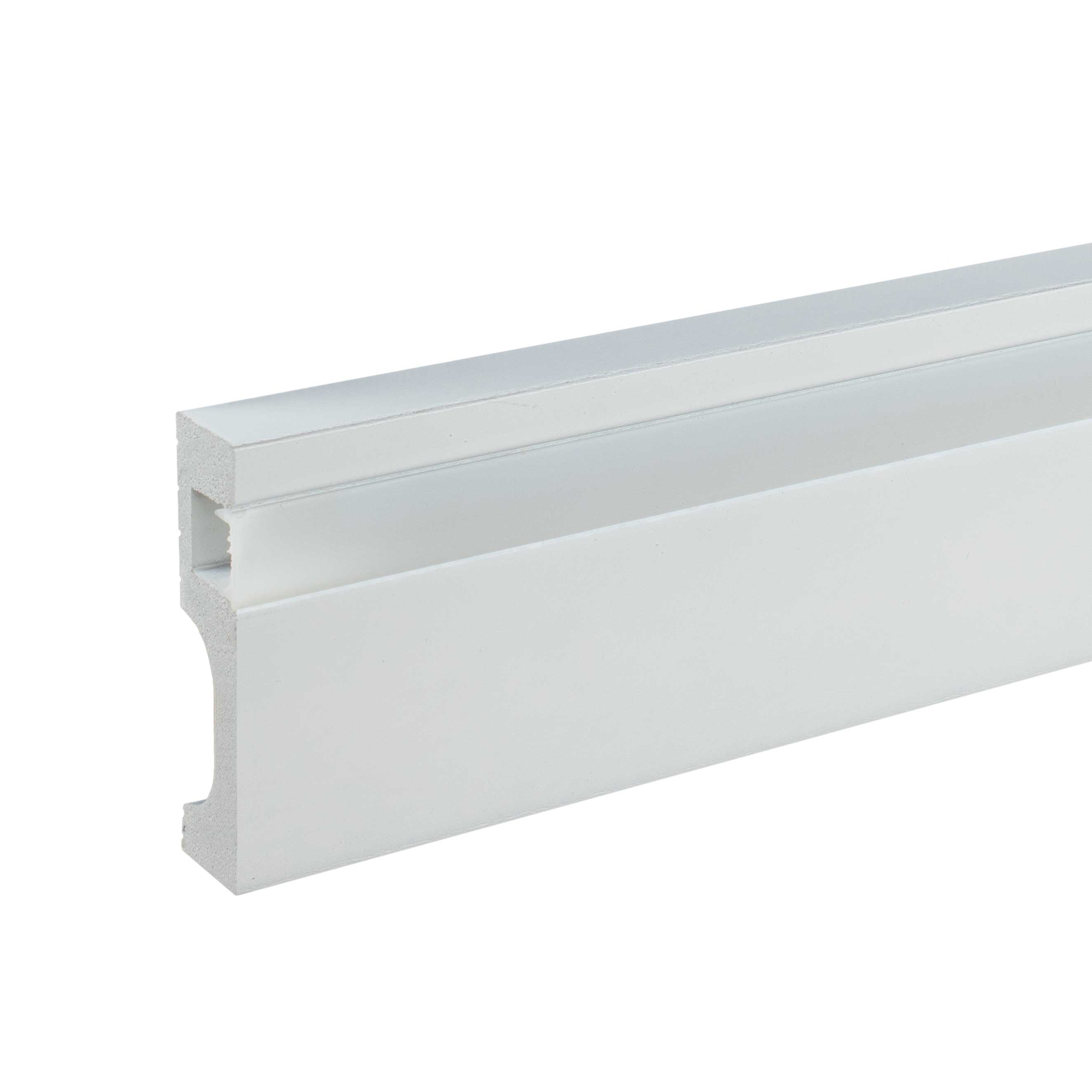 NMC | Lichtleiste | IL11 WALLSTYL | Polystyrol | 80 x 20 x 2000 mm | Weiß | Sockelleiste