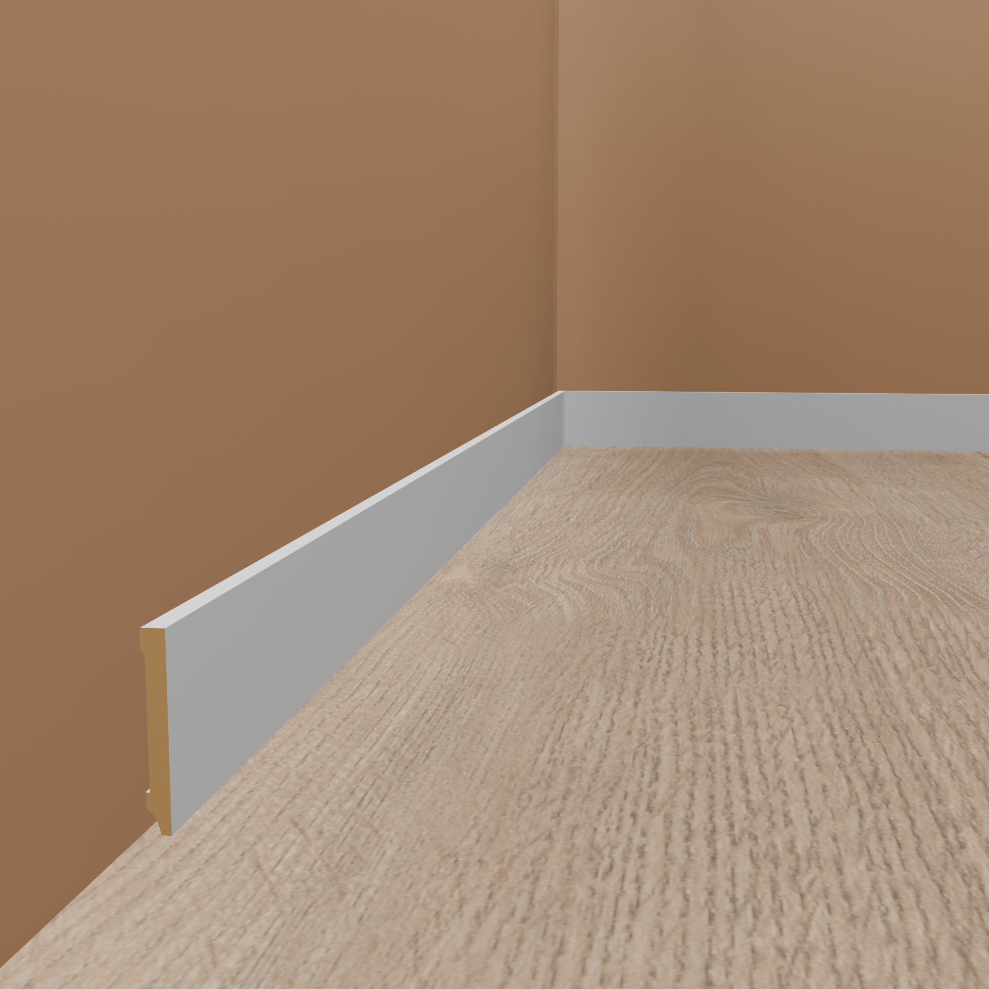 Sockelleiste Cottbus 13 x 110 x 2500 mm MDF Fußleiste Weiß Eckig Modern by PROVISTON