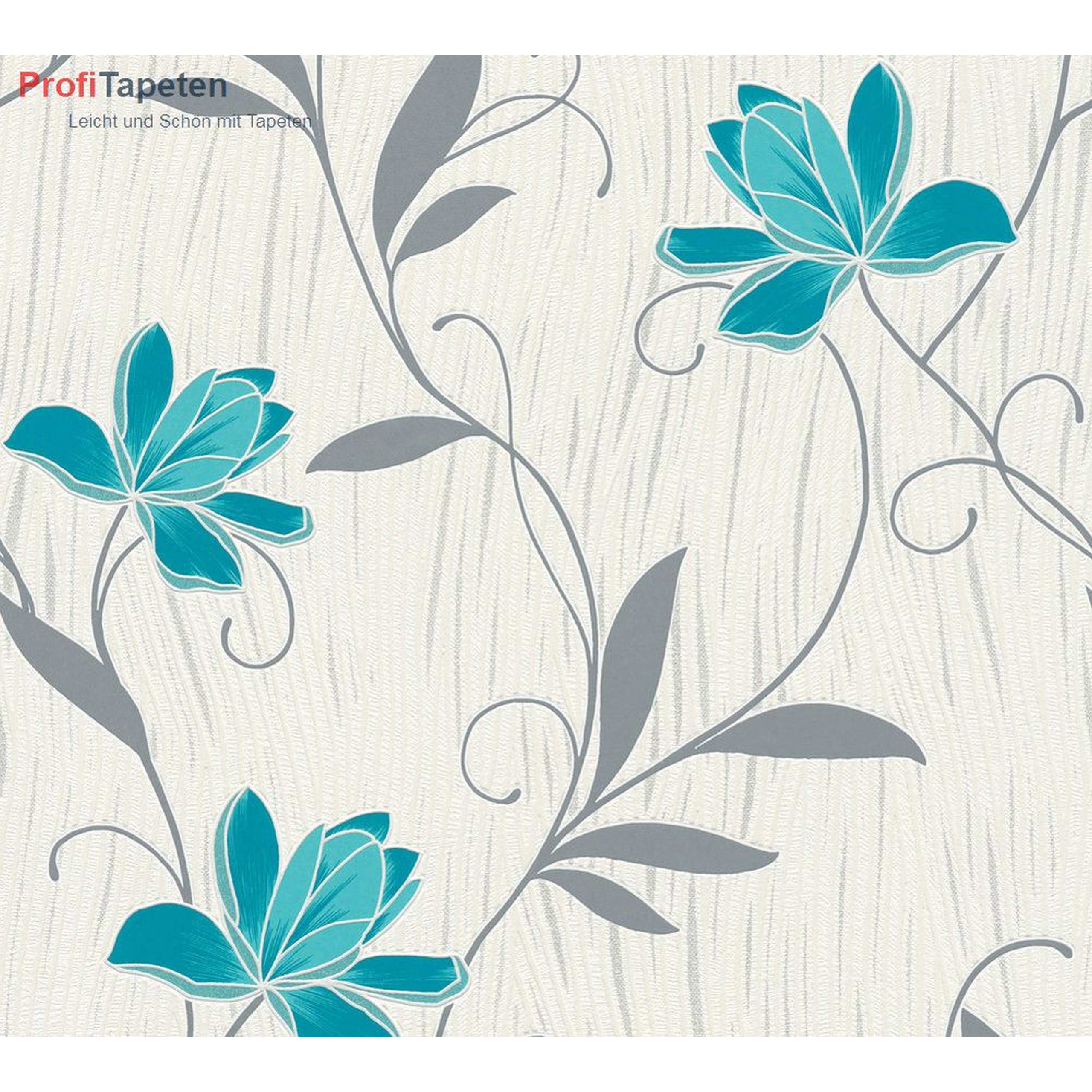 A.S. Creation | Einzelblatt | 306210 | Papiertapete | Blumenoptik | 0.53 x 10.05 m | Blau