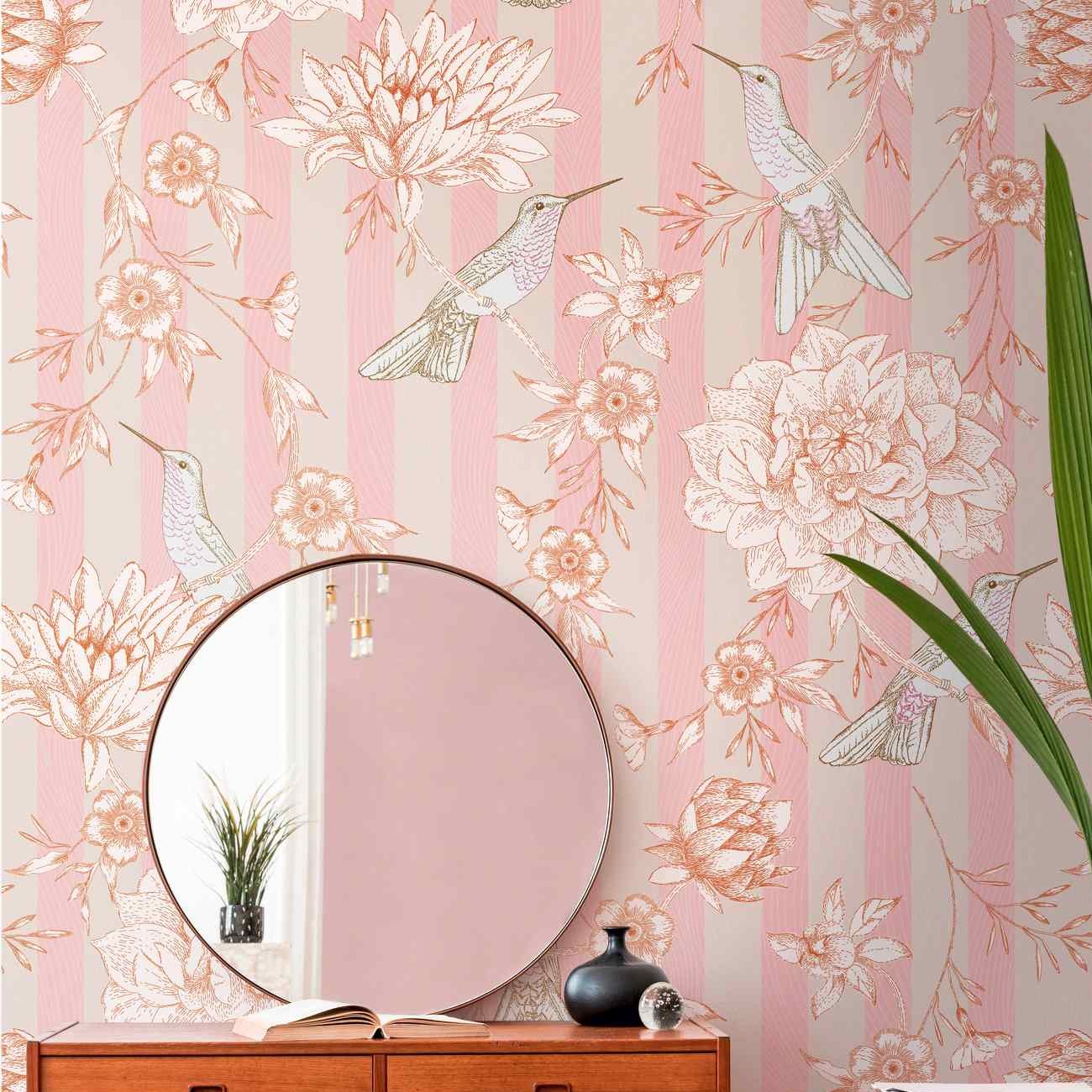 A.S. Creation Fototapete The Wall II 392021 Ein Motiv pro Rolle Botanisch Rosa