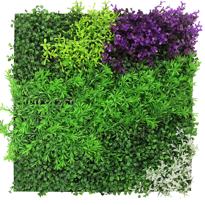 JANGAL Modular Wall Akustik Wandpaneel 520 x 520 x 50 mm Violet Mixed Flora Pflanzenwand