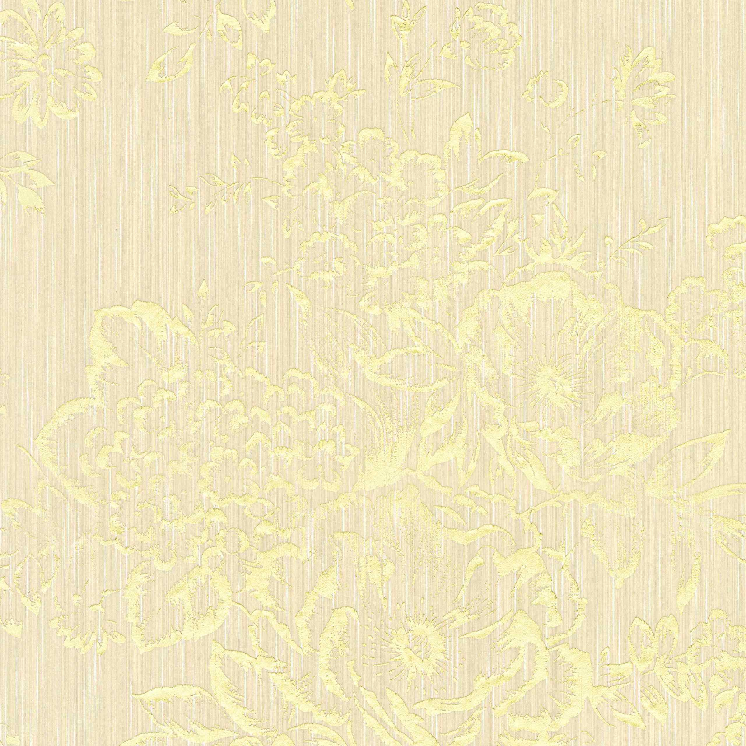 A.S. Creation | Metallic Silk | 306573 | Vliestapete | Blumenoptik | 0.53 x 10.05 m | Beige