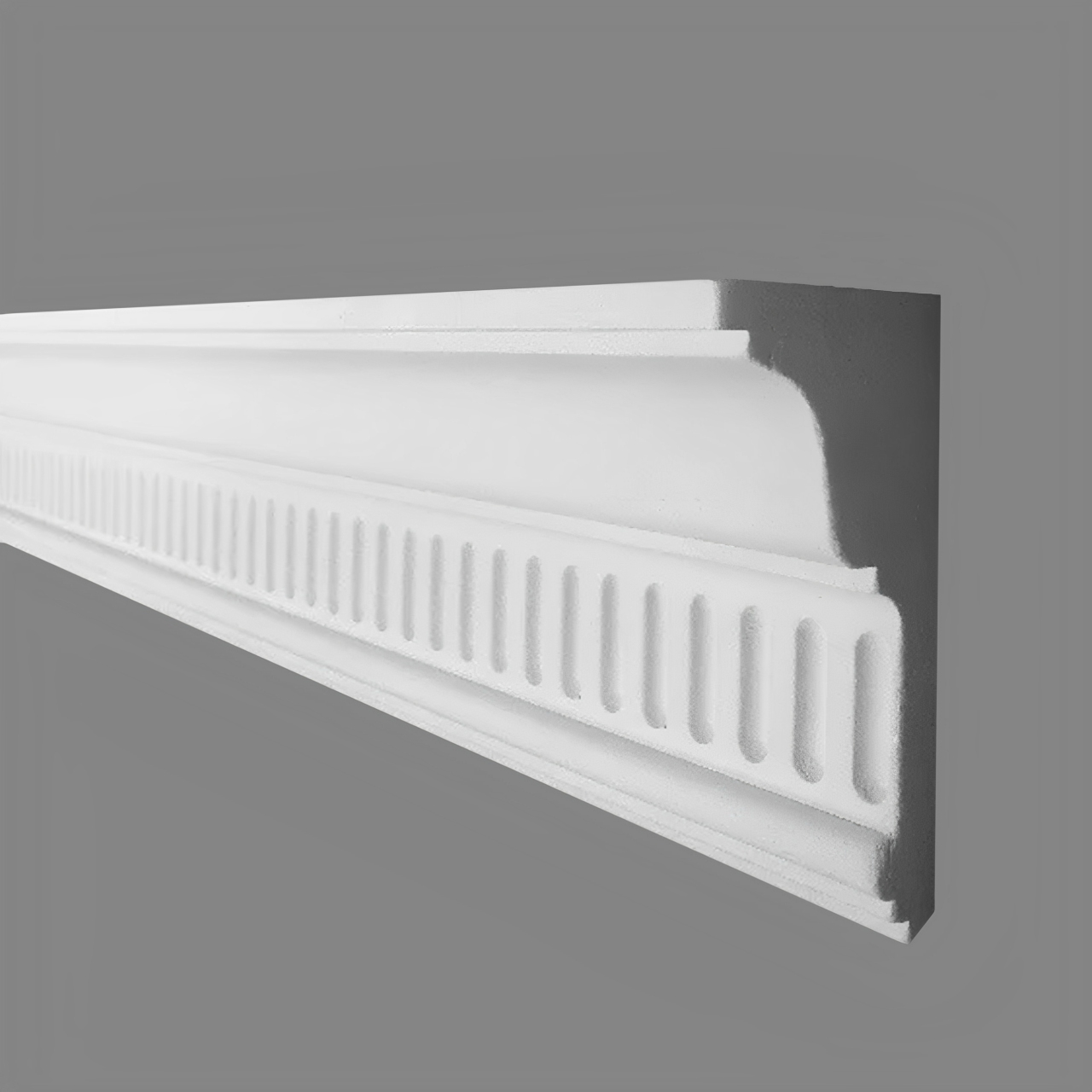 PROVISTON | Gipsleiste Braunschweig | Echter Gipsstuck | 65 x 125 x 1190 mm | Stuckleisten aus Gips