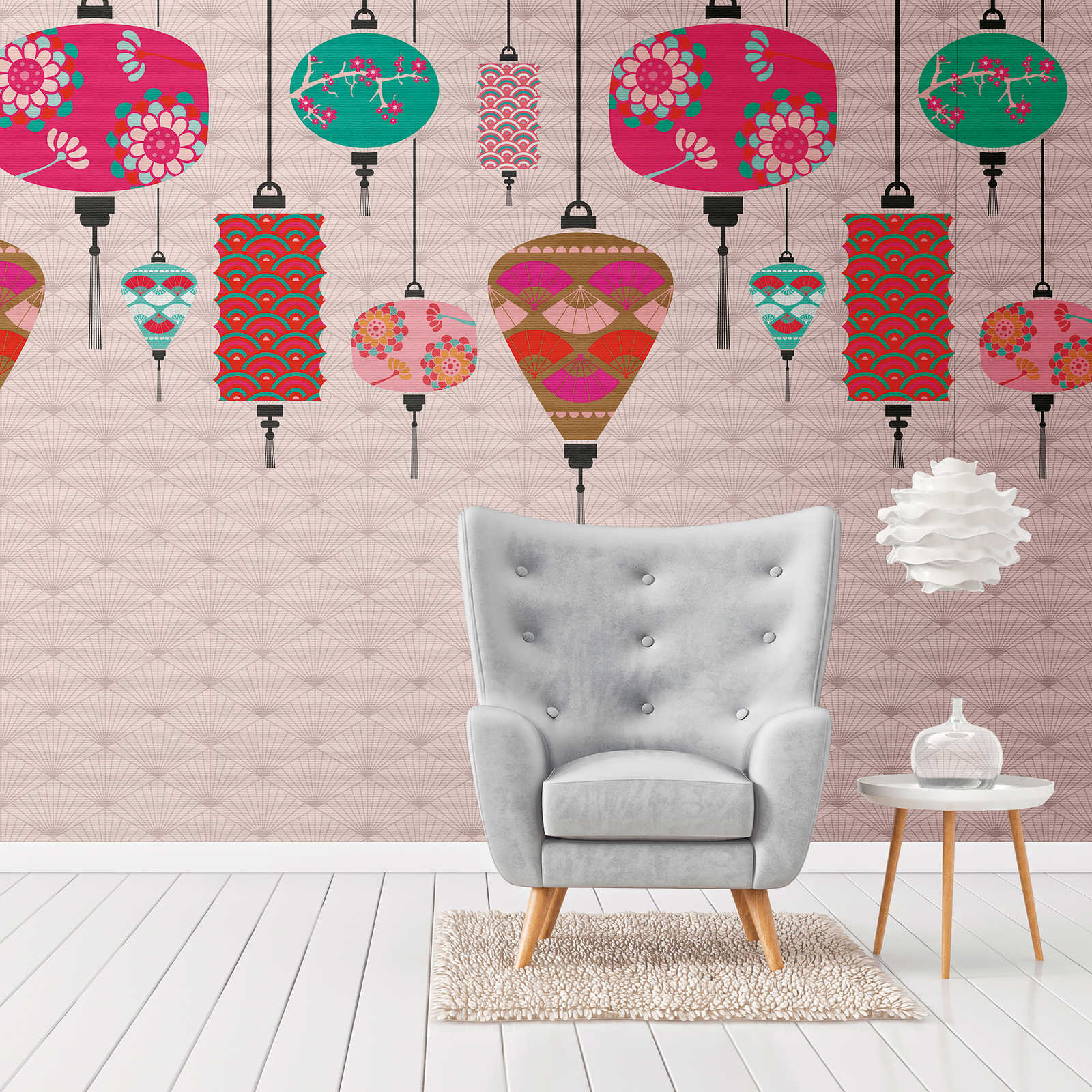 A.S. Creation Fototapete The Wall 382481 Ein Motiv pro Rolle Japanisch Rosa