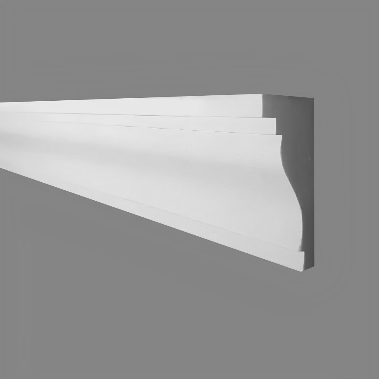 PROVISTON | Gipsleiste Potsdam | Echter Gipsstuck | 50 x 98 x 1000 mm | Stuckleisten aus Gips