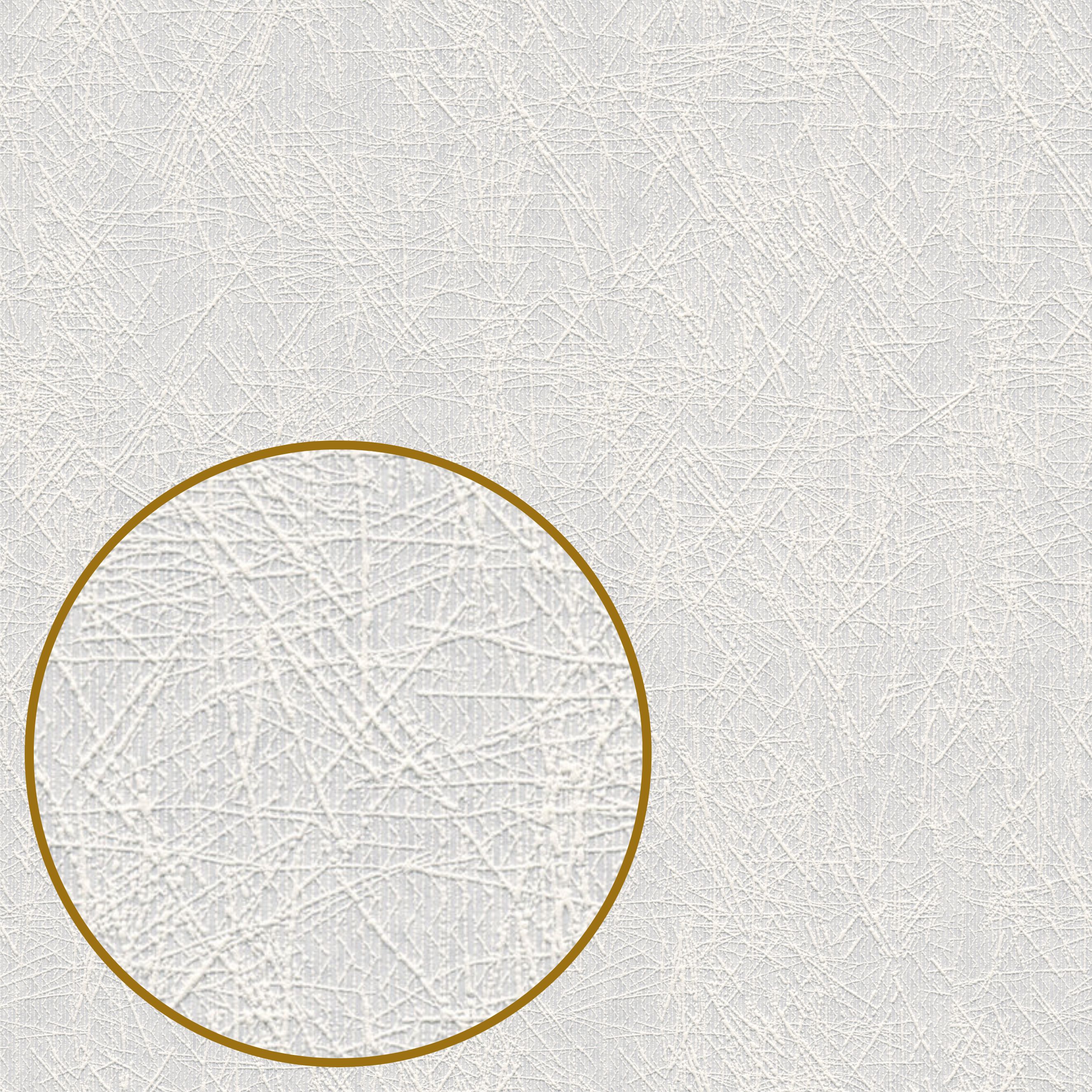 Tapete Überstreichbar TA-01-03928 | Vliestapete | Weiß | Unitapete | Netzstruktur | 1 Karton | 12 Ro