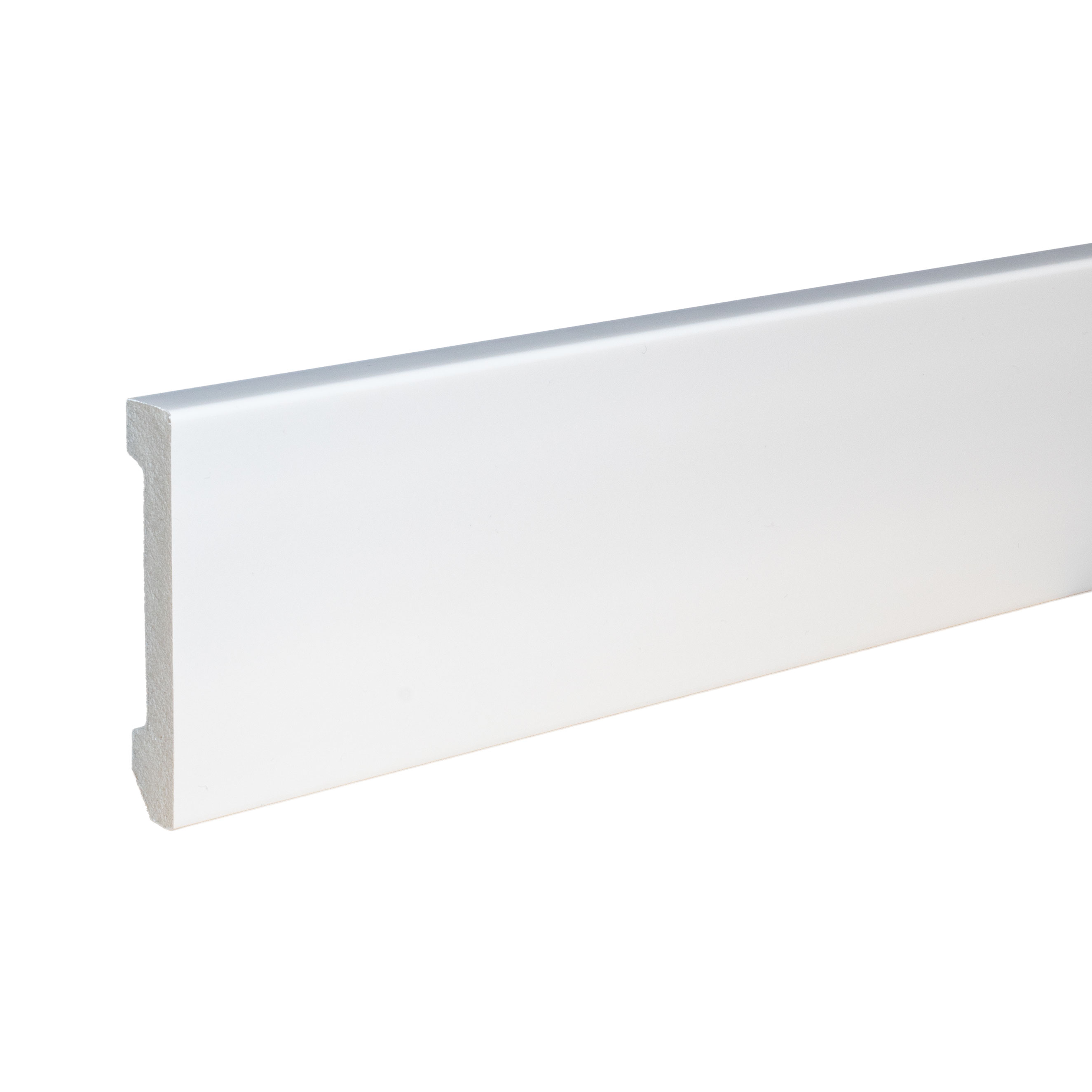 PROVISTON Sockelleiste Kunststoff Weiß - Moderne Fußleiste Eckiges Profil in versch. Höhen