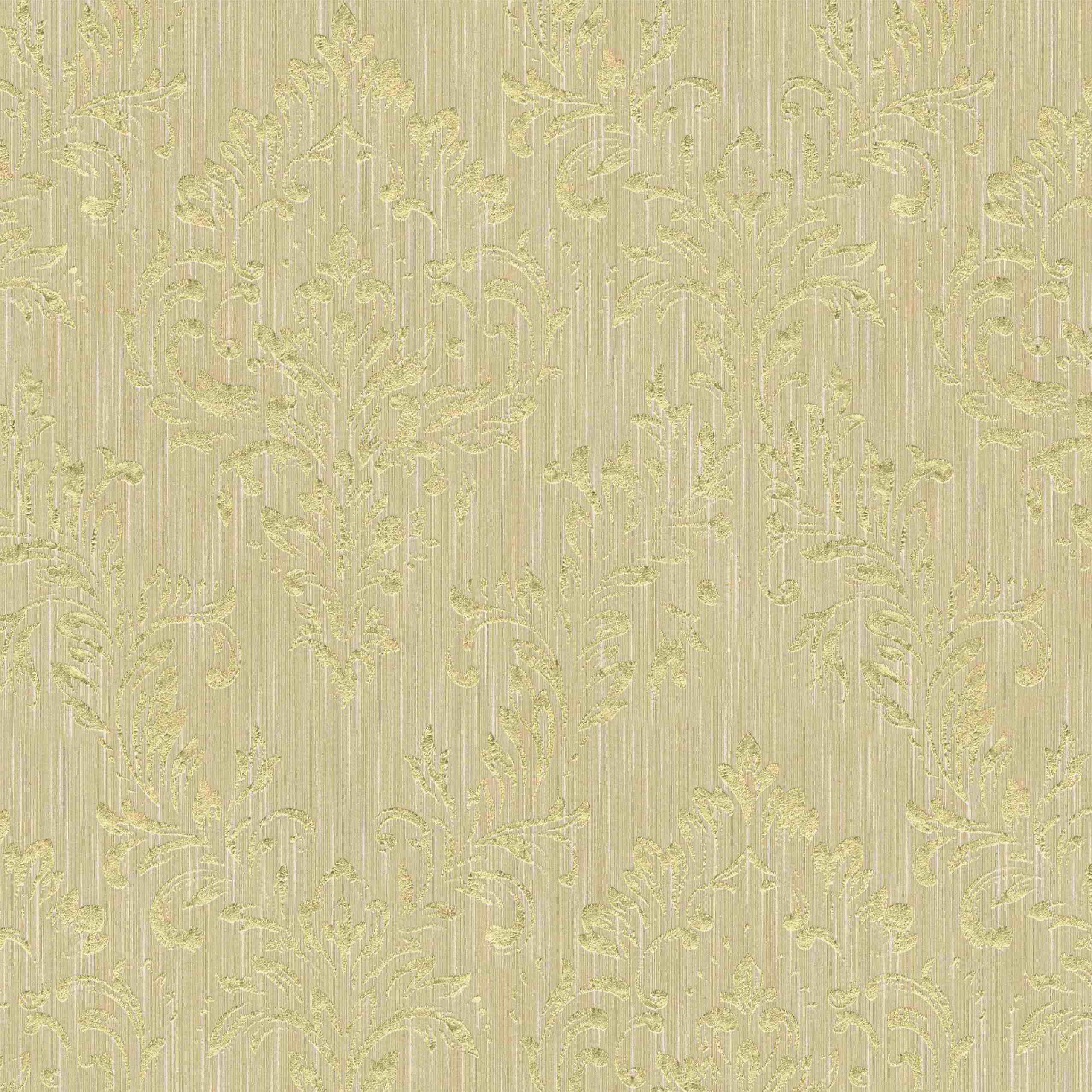 A.S. Creation | Metallic Silk | 306594 | Vliestapete | Barock | 0.53 x 10.05 m | Beige
