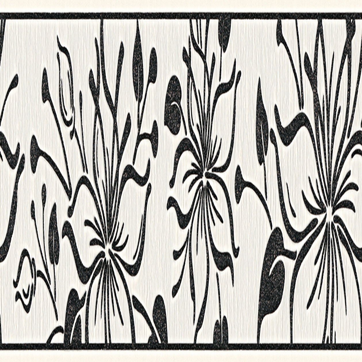A.S. Creation | Only Borders 10 | 346629 | Papiertapete | Blumenoptik | 0.13 x 5 m | Schwarz