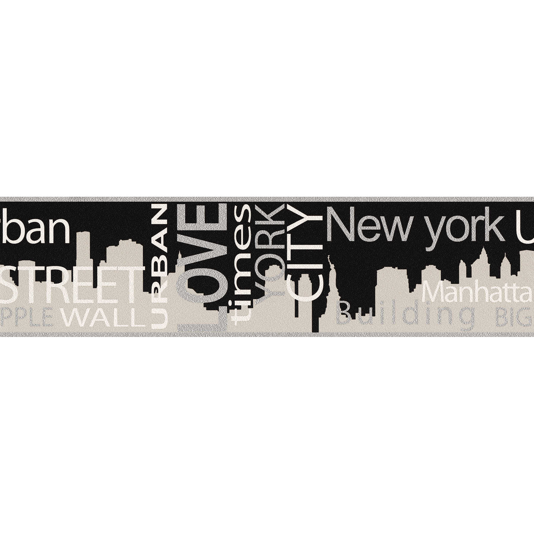 A.S. Creation | Only Borders 9 | 935671 | Papierbordüre | Borte | 0.13 x 5 m | Grau