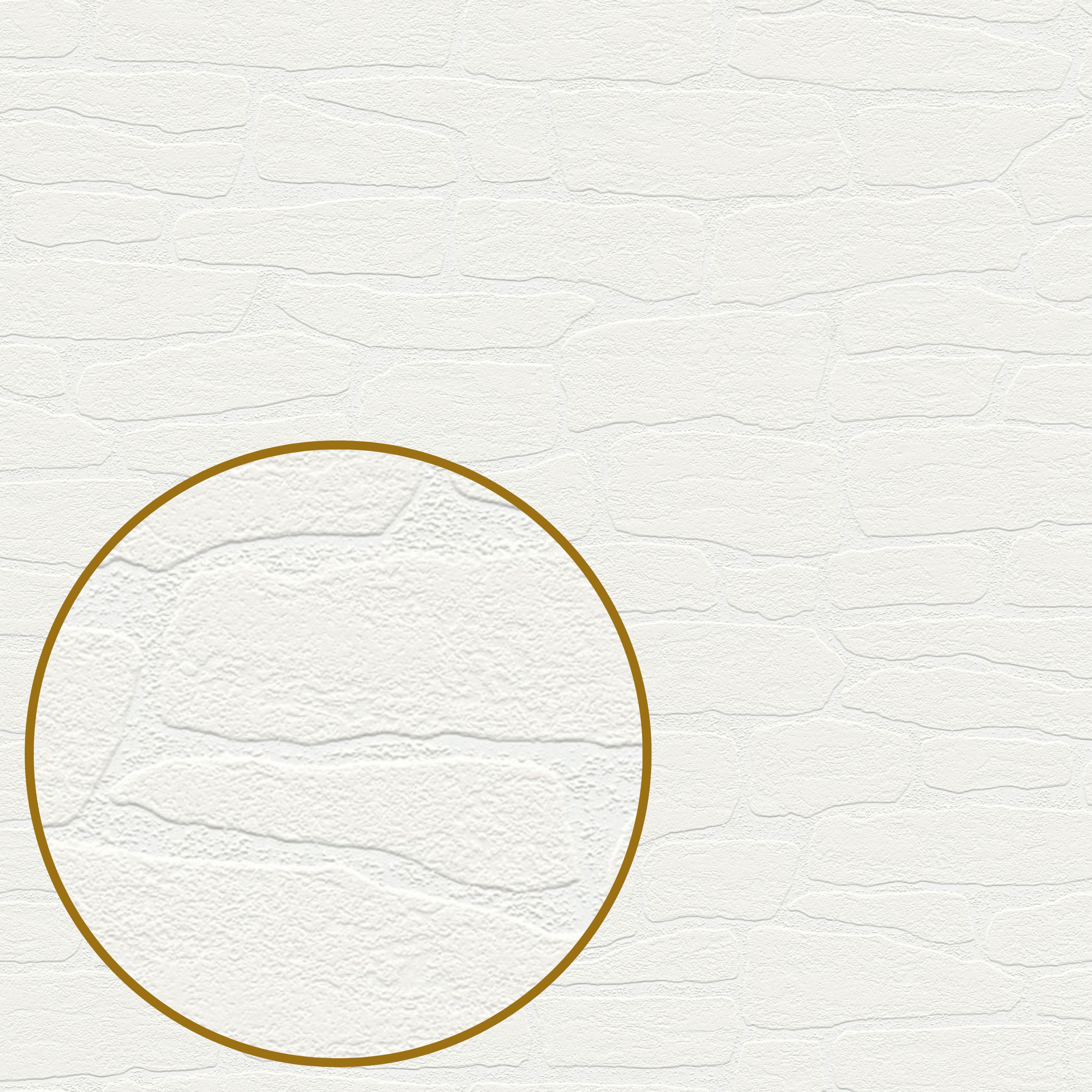 Überstreichbare Tapete | Vliestapete | Steintapete | Weiß | Naturstein | Schnell angebracht