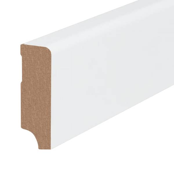 Sockelleiste &quot;Brühl&quot; MDF 19 x 58 x 2500 mm Weiß Modern by PROVISTON