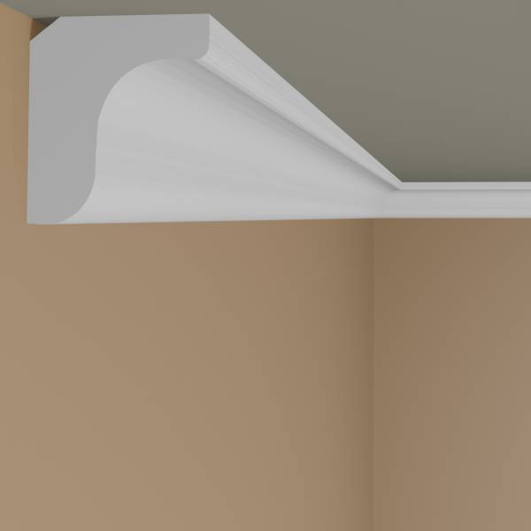 Marbet Stuckleiste &quot;E-3&quot; Styropor Deckenleiste 22 x 25 x 2000 mm Polystyrol Leiste Weiß