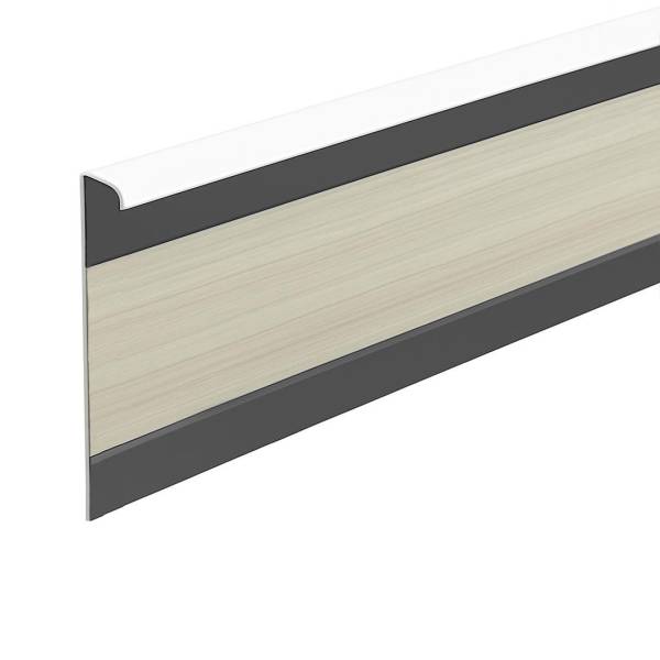 Sockelleiste &quot;Ancona&quot; PVC Hartschaum 6 x 55 x 2500 mm Weiß moderne Fußleiste by PROVISTON