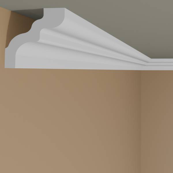 NMC Stuckleiste D NOMASTYL Polystyrol 40 x 50 x 2000 mm Weiß Deckenleiste
